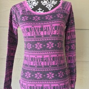 Victoria Secret PINK Small Purple Thermal Top